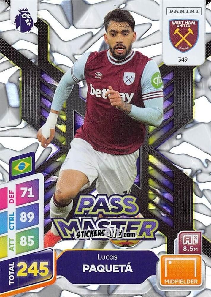 Cromo Lucas Paquetá - English Premier League 2024-2025. Adrenalyn XL Plus
 n. 349 - Panini