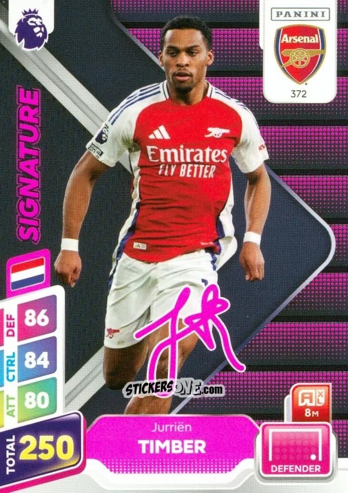 Sticker Jurriën Timber - English Premier League 2024-2025. Adrenalyn XL Plus
 n. 372 - Panini
