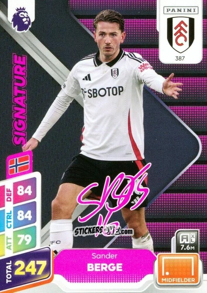 Figurina Sander Berge - English Premier League 2024-2025. Adrenalyn XL Plus
 n. 387 - Panini