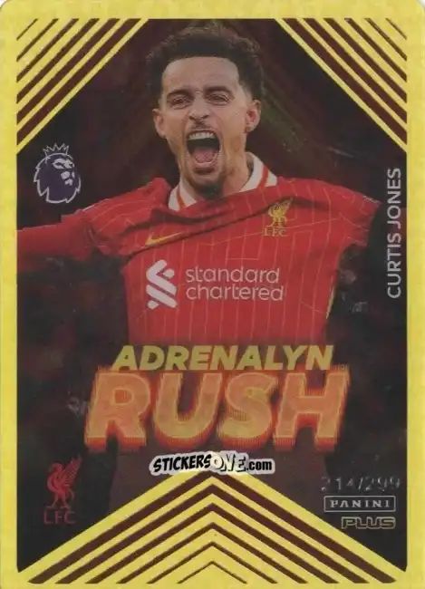 Sticker Curtis Jones - English Premier League 2024-2025. Adrenalyn XL Plus
 n. AR12y - Panini