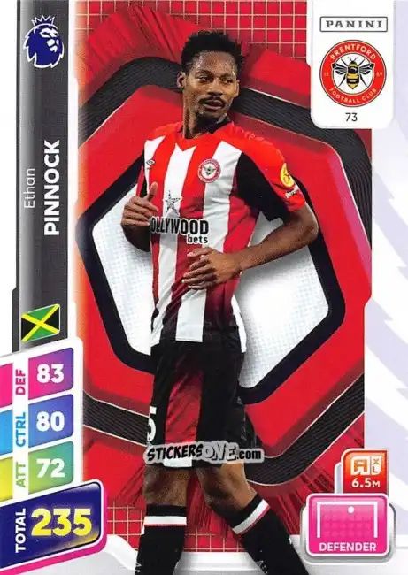 Sticker Ethan Pinnock - English Premier League 2024-2025. Adrenalyn XL Plus
 n. 73 - Panini