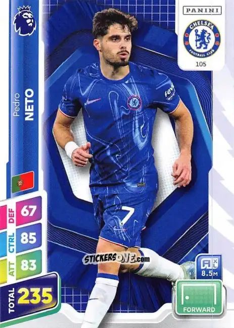 Sticker Pedro Neto - English Premier League 2024-2025. Adrenalyn XL Plus
 n. 105 - Panini
