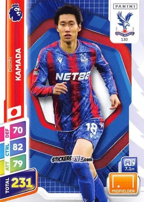Sticker Daichi Kamada - English Premier League 2024-2025. Adrenalyn XL Plus
 n. 130 - Panini
