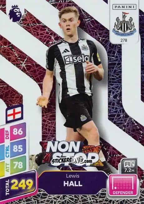 Sticker Lewis Hall - English Premier League 2024-2025. Adrenalyn XL Plus
 n. 278 - Panini