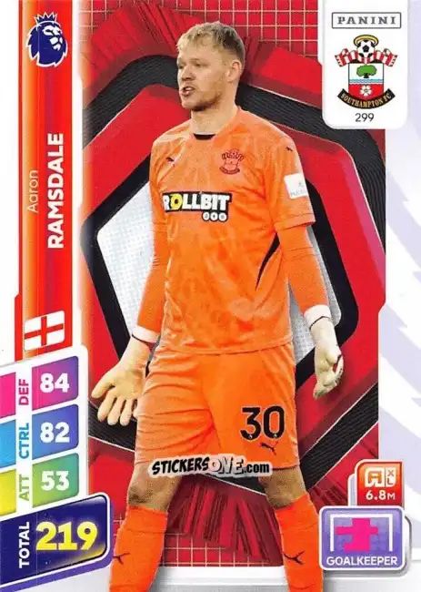 Sticker Aaron Ramsdale - English Premier League 2024-2025. Adrenalyn XL Plus
 n. 299 - Panini