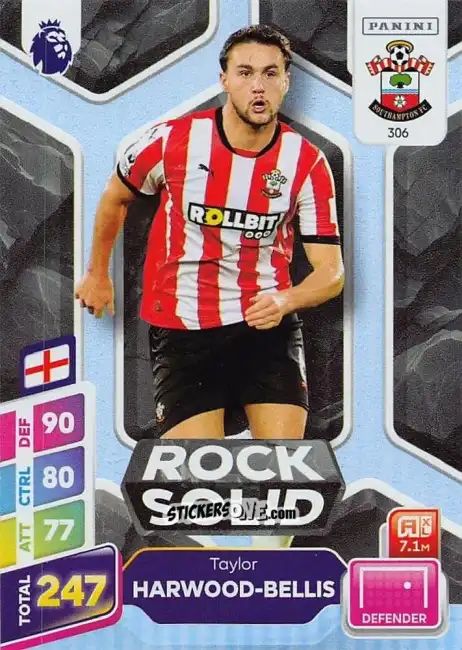 Cromo Taylor Harwood-Bellis - English Premier League 2024-2025. Adrenalyn XL Plus
 n. 306 - Panini