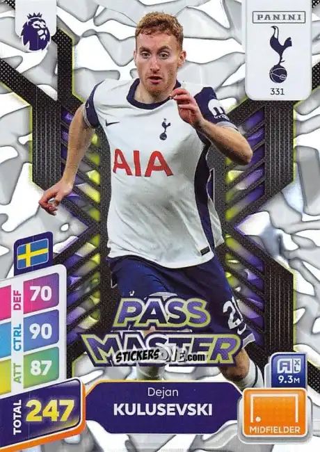Cromo Dejan Kulusevski - English Premier League 2024-2025. Adrenalyn XL Plus
 n. 331 - Panini