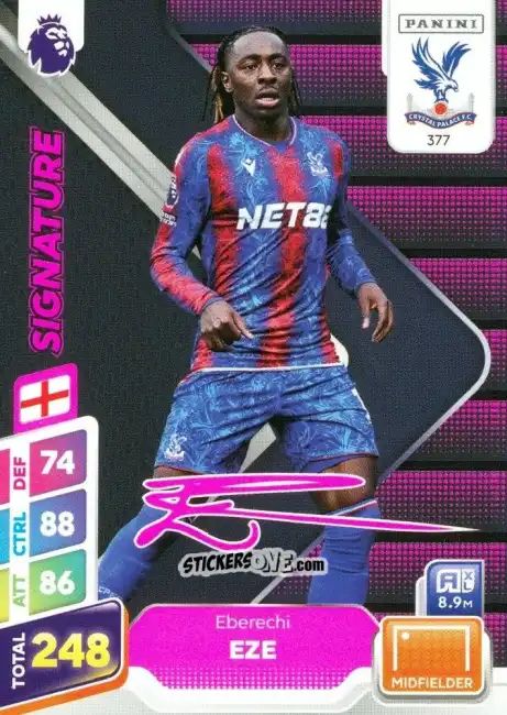 Sticker Eberechi Eze - English Premier League 2024-2025. Adrenalyn XL Plus
 n. 377 - Panini