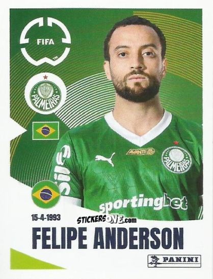 Cromo Felipe Anderson - FIFA Club World Cup 2025
 n. 21 - Panini