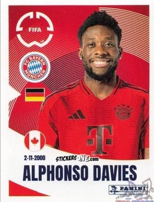 Cromo Alphonso Davies - FIFA Club World Cup 2025
 n. 121 - Panini