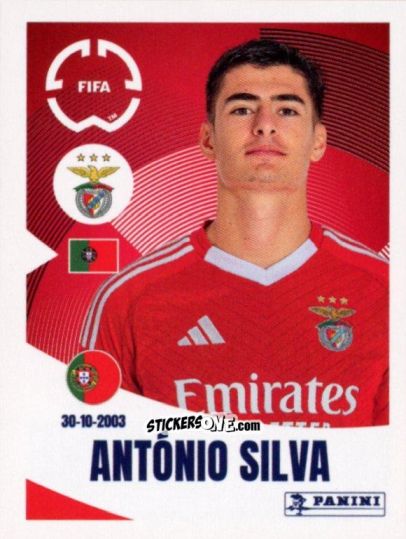 Figurina António Silva - FIFA Club World Cup 2025
 n. 175 - Panini