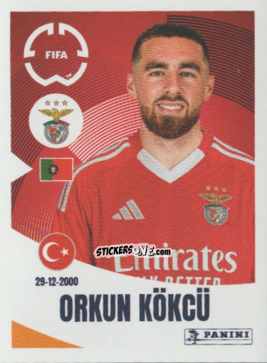 Cromo Orkun Kökçü - FIFA Club World Cup 2025
 n. 180 - Panini