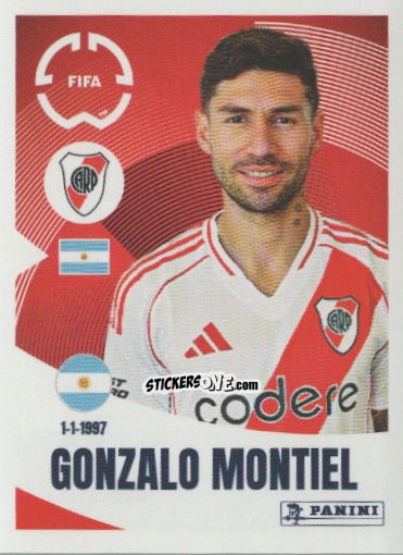 Cromo Gonzalo Montiel - FIFA Club World Cup 2025
 n. 268 - Panini