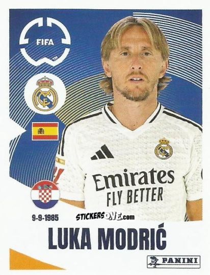 Figurina Luka Modric - FIFA Club World Cup 2025
 n. 487 - Panini