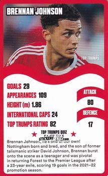 Figurina Brennan Johnson - Nottingham Forest 30 Legendary Players
 n. 4 - Top Trumps