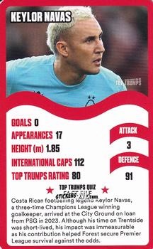 Cromo Keylor Navas - Nottingham Forest 30 Legendary Players
 n. 15 - Top Trumps