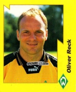Sticker Oliver Reck - German Football Bundesliga 1997-1998. Final phase n. 33 - Panini