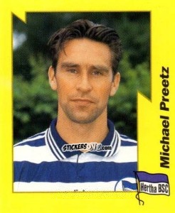 Sticker Michael Preetz - German Football Bundesliga 1997-1998. Final phase n. 95 - Panini