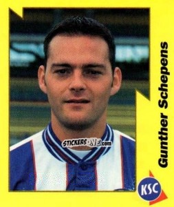Sticker Gunther Schepens - German Football Bundesliga 1997-1998. Final phase n. 118 - Panini