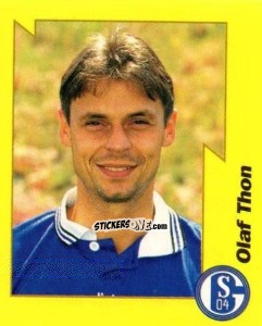 Sticker Olaf Thon - German Football Bundesliga 1997-1998. Final phase n. 204 - Panini
