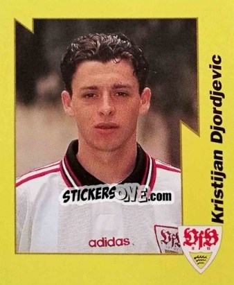 Sticker Kristijan Djordjevic - German Football Bundesliga 1997-1998. Final phase n. 222 - Panini