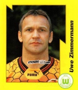 Sticker Uwe Zimmermann - German Football Bundesliga 1997-1998. Final phase n. 228 - Panini