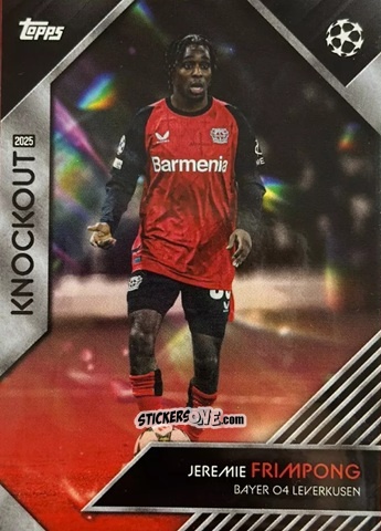 Sticker Jeremie Frimpong - UEFA Club Competitions Knockout 2024-2025
 n. 17 - Topps