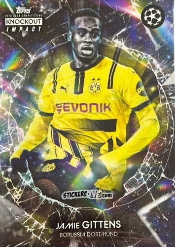 Figurina Jamie Gittens - UEFA Club Competitions Knockout 2024-2025
 n. 43 - Topps