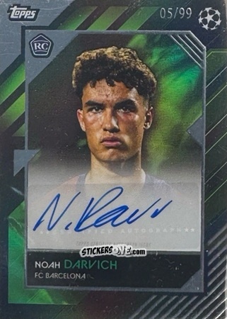 Sticker Noah Darvich - UEFA Club Competitions Knockout 2024-2025
 n. A27gr - Topps