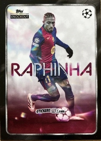 Sticker Raphinha - UEFA Club Competitions Knockout 2024-2025
 n. 78PU - Topps