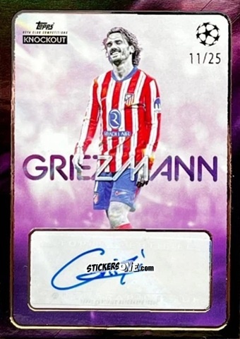 Cromo Antoine Griezmann - UEFA Club Competitions Knockout 2024-2025
 n. A30pu - Topps