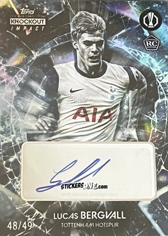 Sticker Lucas Bergvall - UEFA Club Competitions Knockout 2024-2025
 n. 44 - Topps
