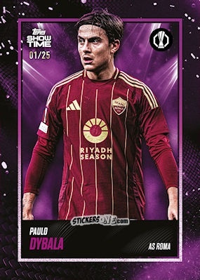 Figurina Paulo Dybala - Showtime UEFA Club Competitions 2024-2025
 n. 36 - Topps