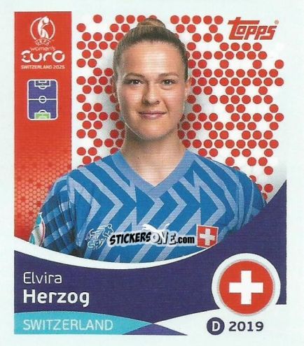 Sticker Elvira Herzog - Uefa Women'S Euro 2025 n. 31 - Topps