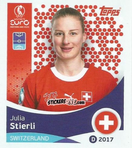 Figurina Julia Stierli - Uefa Women'S Euro 2025 n. 34 - Topps