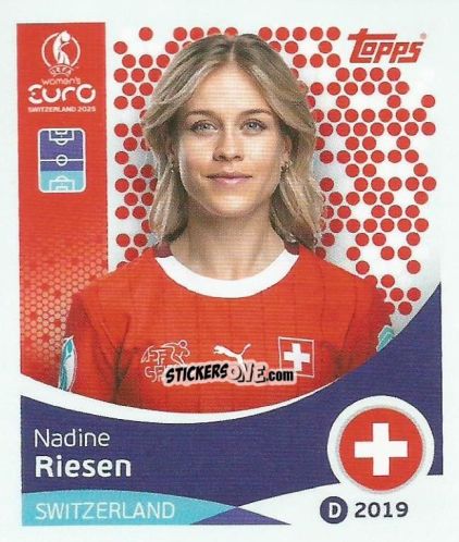 Cromo Nadine Riesen - Uefa Women'S Euro 2025 n. 35 - Topps