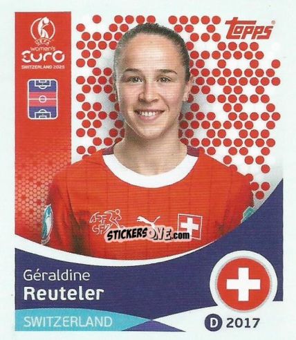 Sticker Geraldine Reuteler - Uefa Women'S Euro 2025 n. 36 - Topps