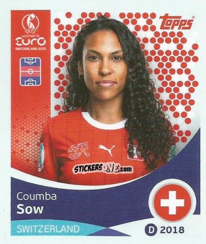 Sticker Coumba Sow - Uefa Women'S Euro 2025 n. 37 - Topps