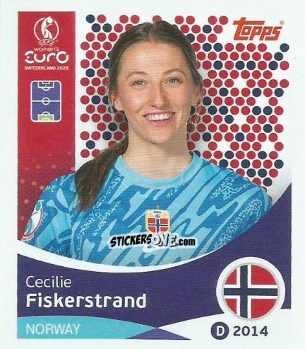 Cromo Cecilie Fiskerstrand - Uefa Women'S Euro 2025 n. 47 - Topps