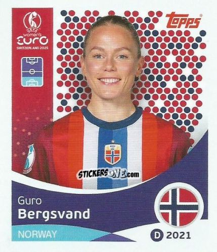 Sticker Guro Bergsvand - Uefa Women'S Euro 2025 n. 50 - Topps