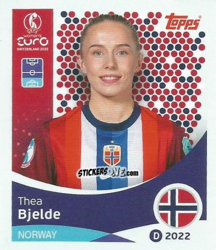 Sticker Thea Bjelde - Uefa Women'S Euro 2025 n. 51 - Topps