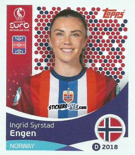 Sticker Ingrid Syrstad Engen - Uefa Women'S Euro 2025 n. 52 - Topps