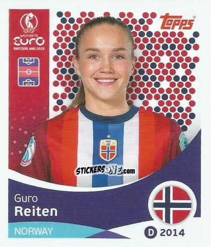 Sticker Guro Reiten - Uefa Women'S Euro 2025 n. 56 - Topps