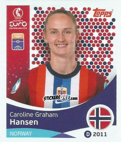 Sticker Caroline Graham Hansen - Uefa Women'S Euro 2025 n. 57 - Topps