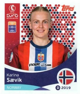Sticker Karina Sævik - Uefa Women'S Euro 2025 n. 60 - Topps