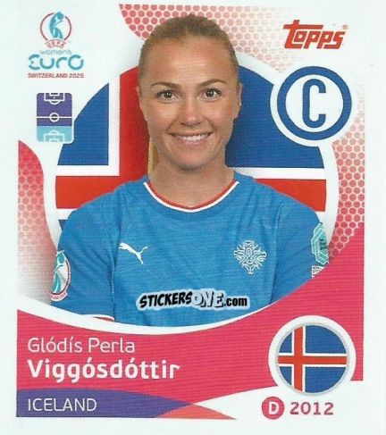 Sticker Glodis Perla Viggosdottir - Uefa Women'S Euro 2025 n. 62 - Topps