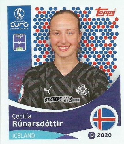 Sticker Cecilía Rán Rúnarsdóttir - Uefa Women'S Euro 2025 n. 63 - Topps
