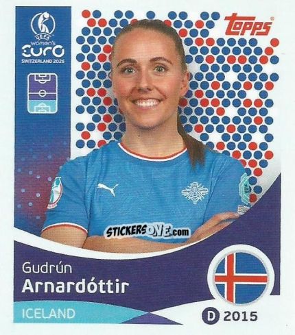 Sticker Gudrun Arnardottir - Uefa Women'S Euro 2025 n. 65 - Topps