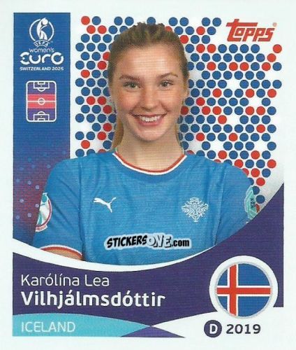 Sticker Karolina Lea Vilhjalmsdottir - Uefa Women'S Euro 2025 n. 71 - Topps