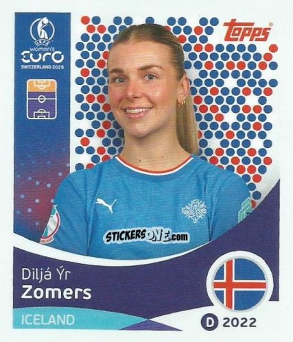 Sticker Dilja Yr Zomers - Uefa Women'S Euro 2025 n. 75 - Topps